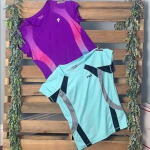 FILA Dry Fit T-Shirts; Set of 2